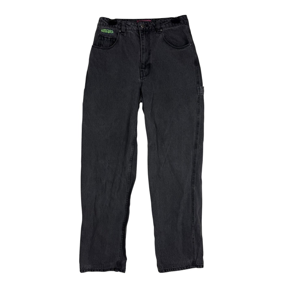 Empyre Tori Jeans Womens 6 Gray Charcoal Wash High Rise Relaxed Straight Denim
